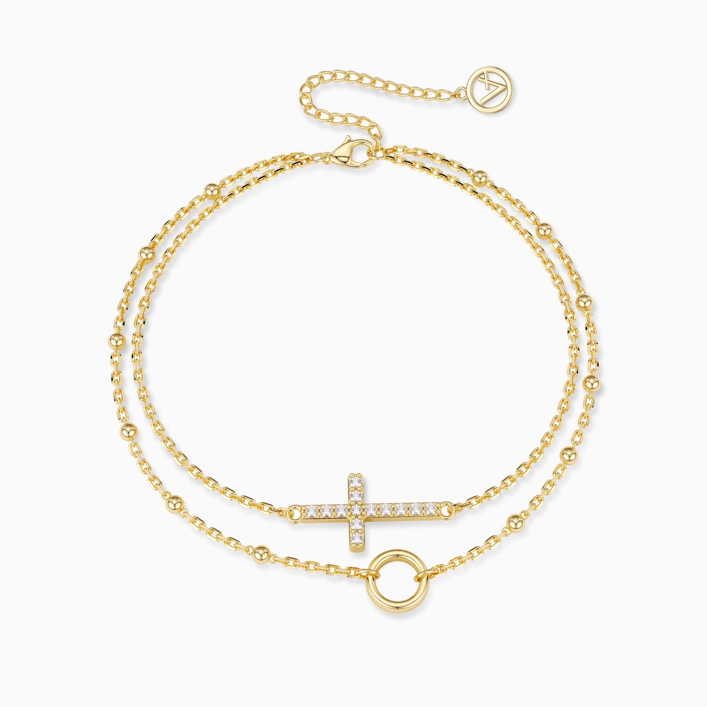 Gold Layered Cross Bracelet