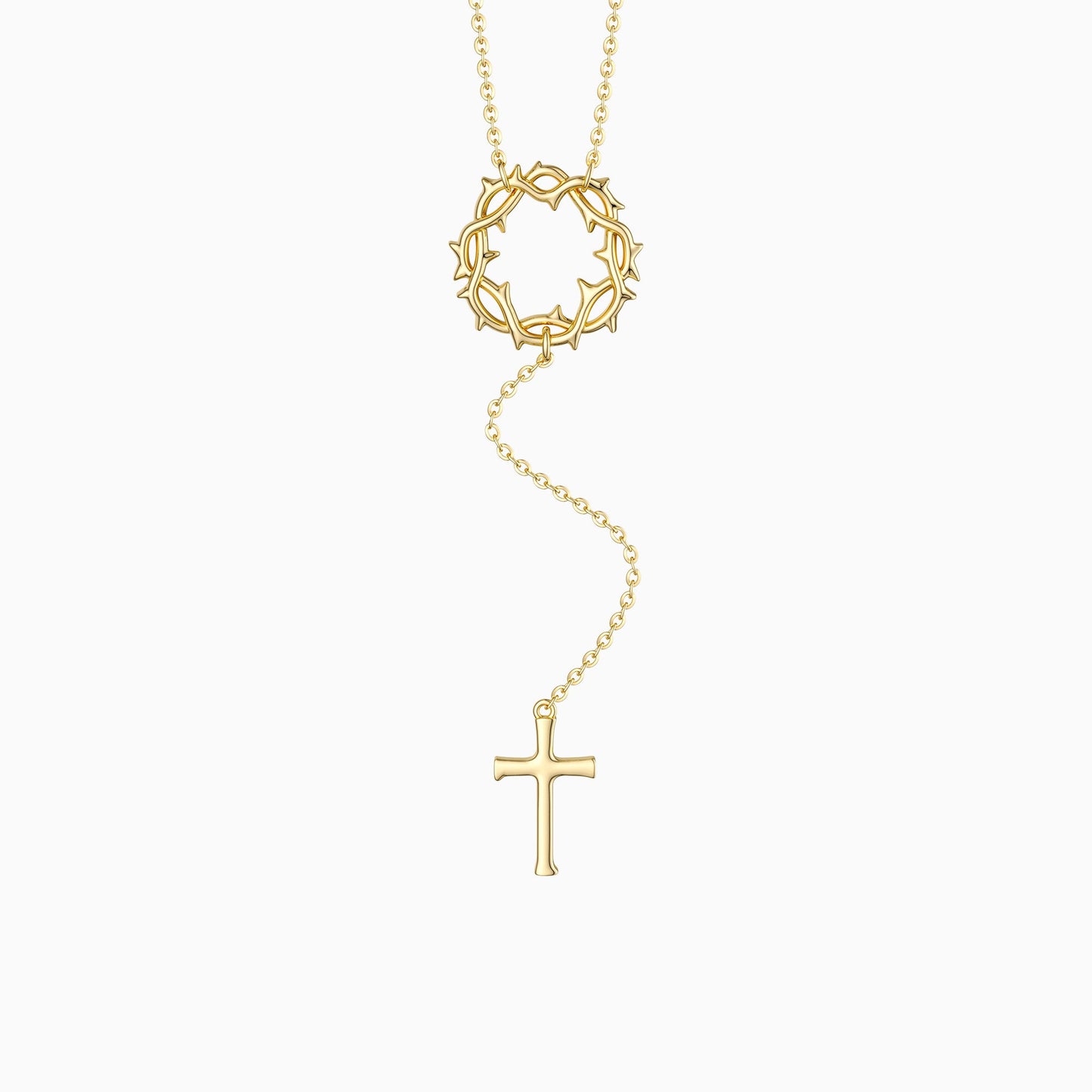 Cross Crown of Thorns Necklace