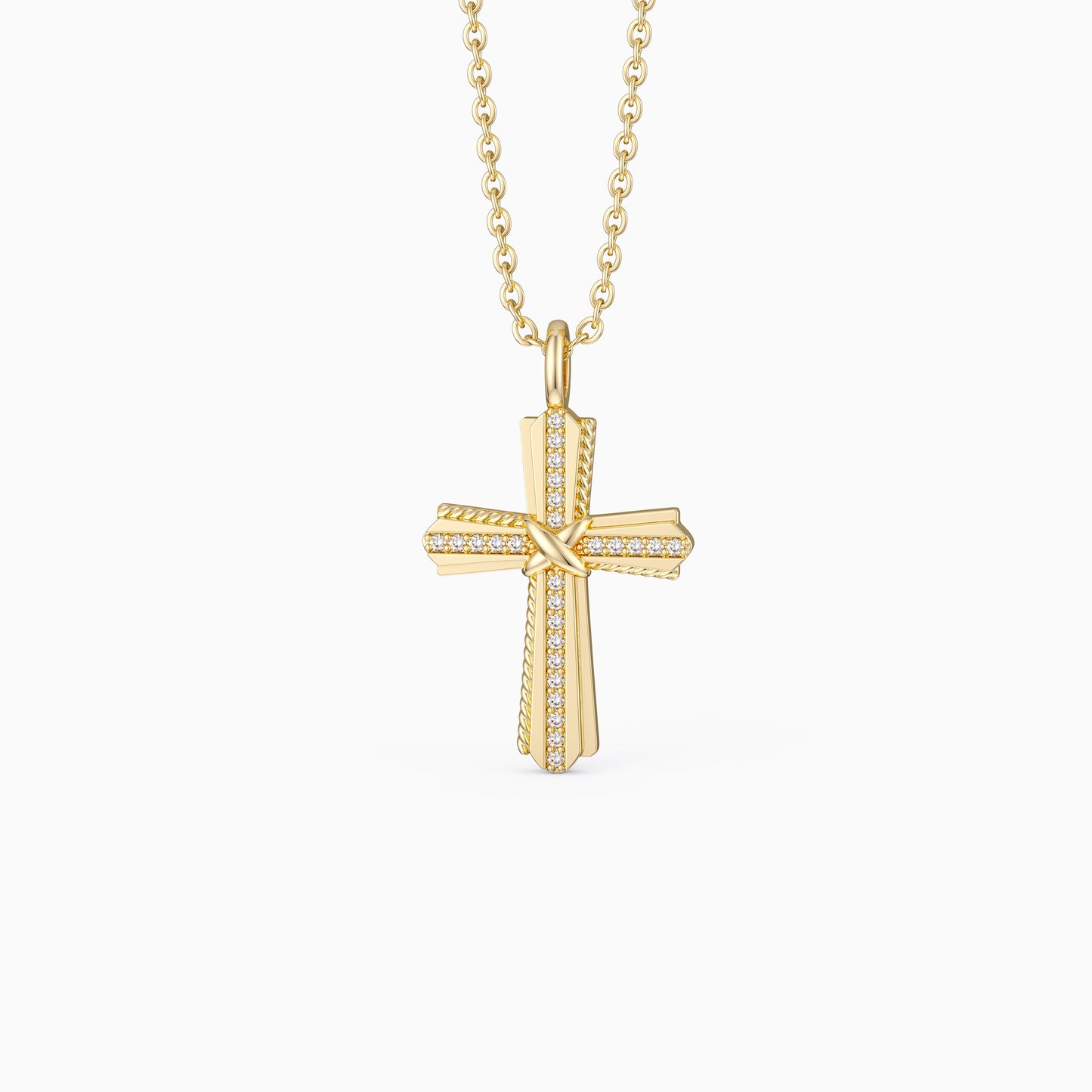 Cord X Cross Necklace