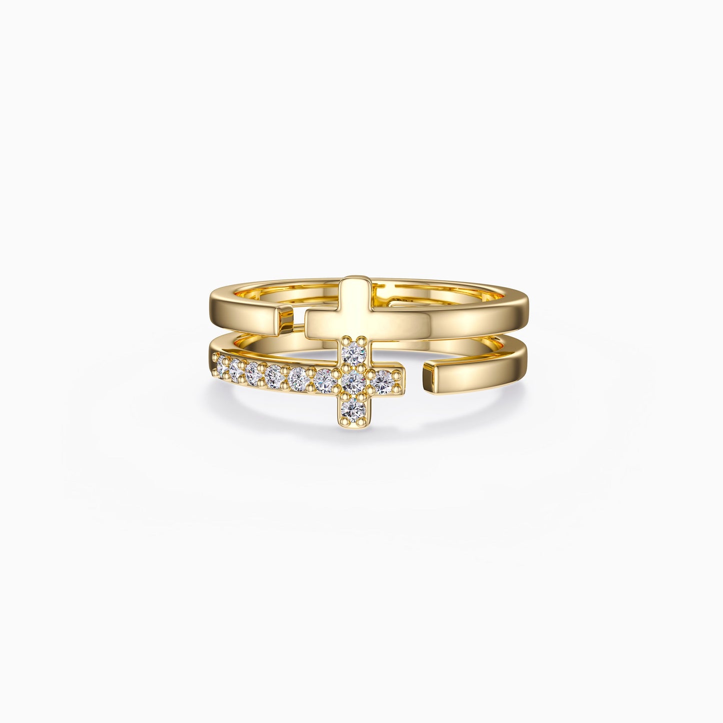 Tiered Cross Ring