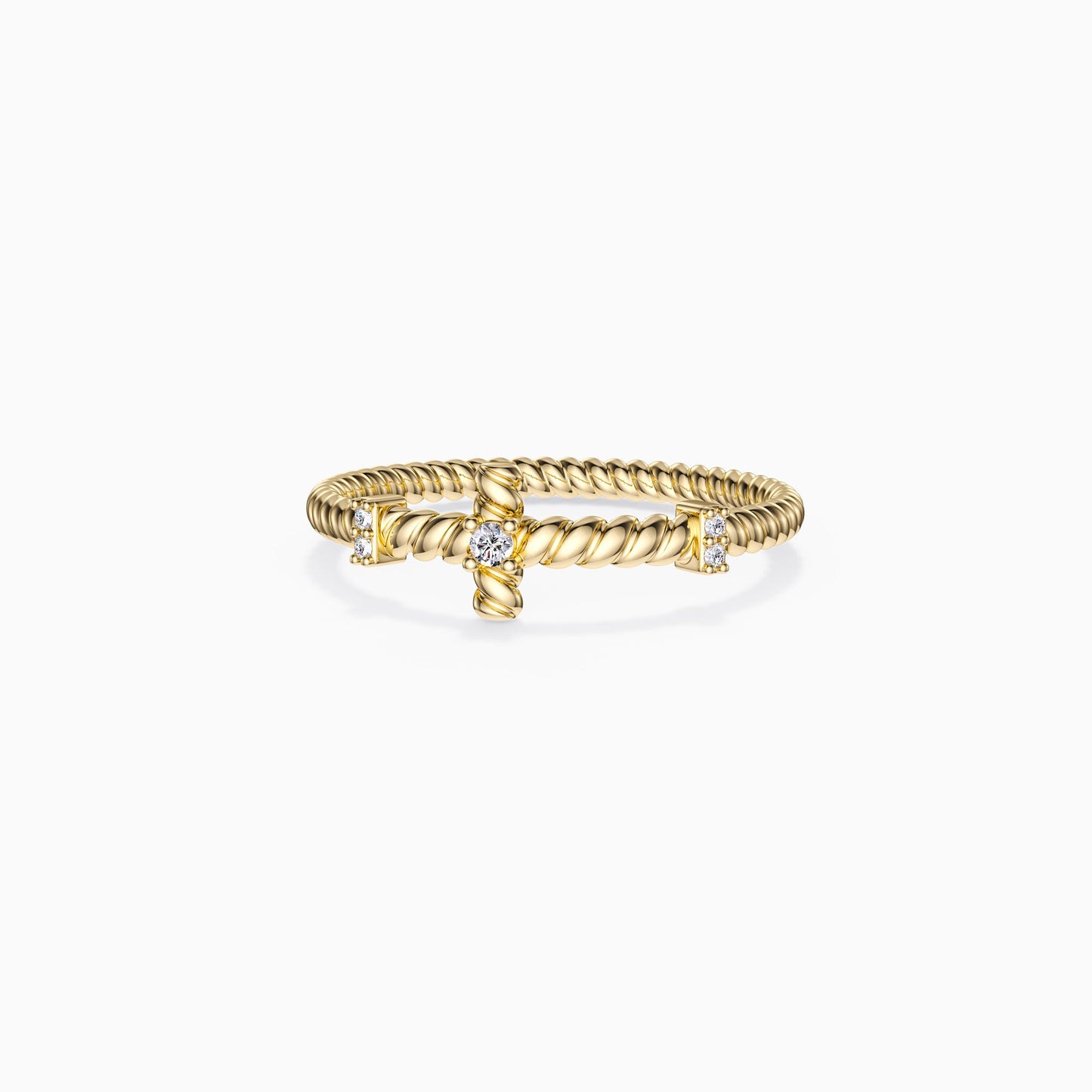Rope Cross Stack Ring